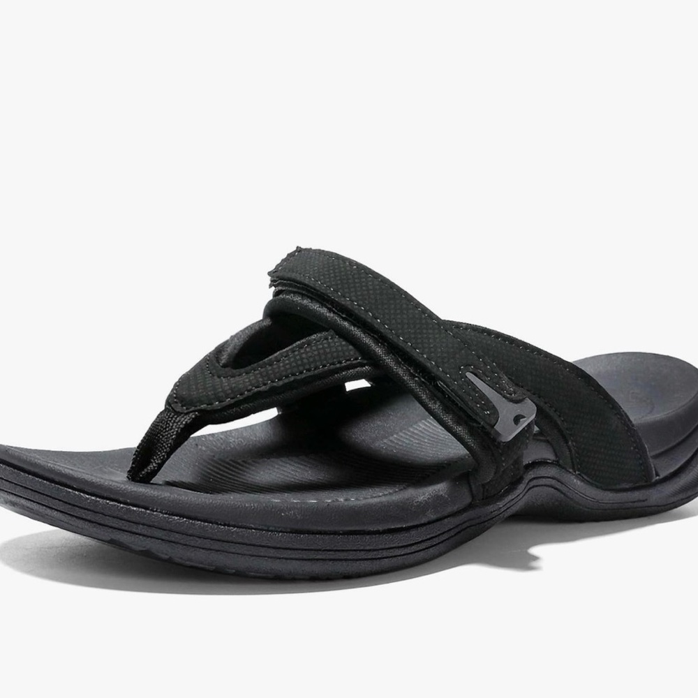Black Flip Flop orthopedic arch support Sandals